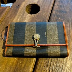 VTG Fendi penguin stripe wallet